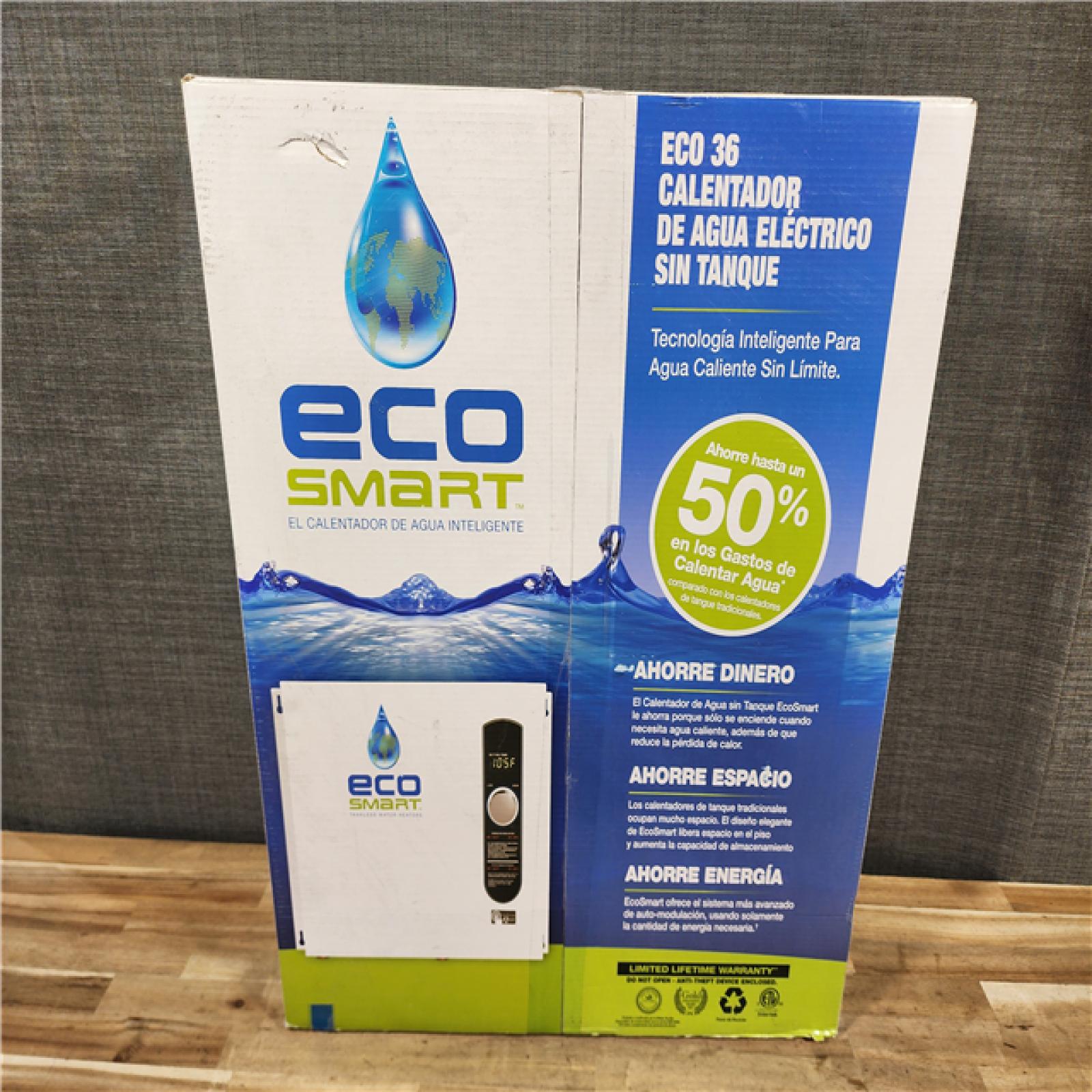 HOUSTON LOCATION - AS-IS (NEW) ECO36 TANKLESS ELECTRIC WATER HEATER