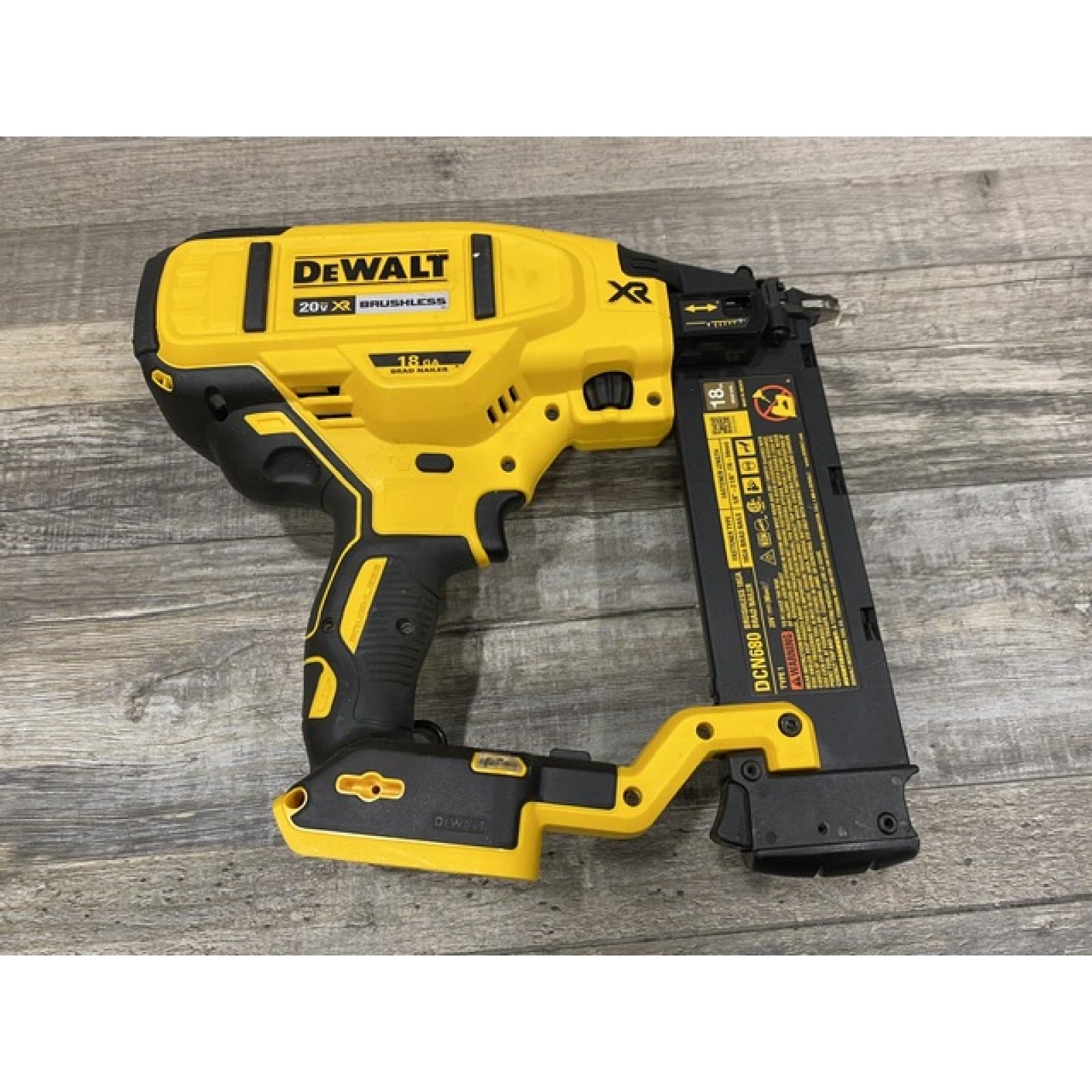 AS-IS DEWALT 20V MAX XR Lithium-Ion Electric Cordless 18-Gauge Brad Nailer (Tool Only)