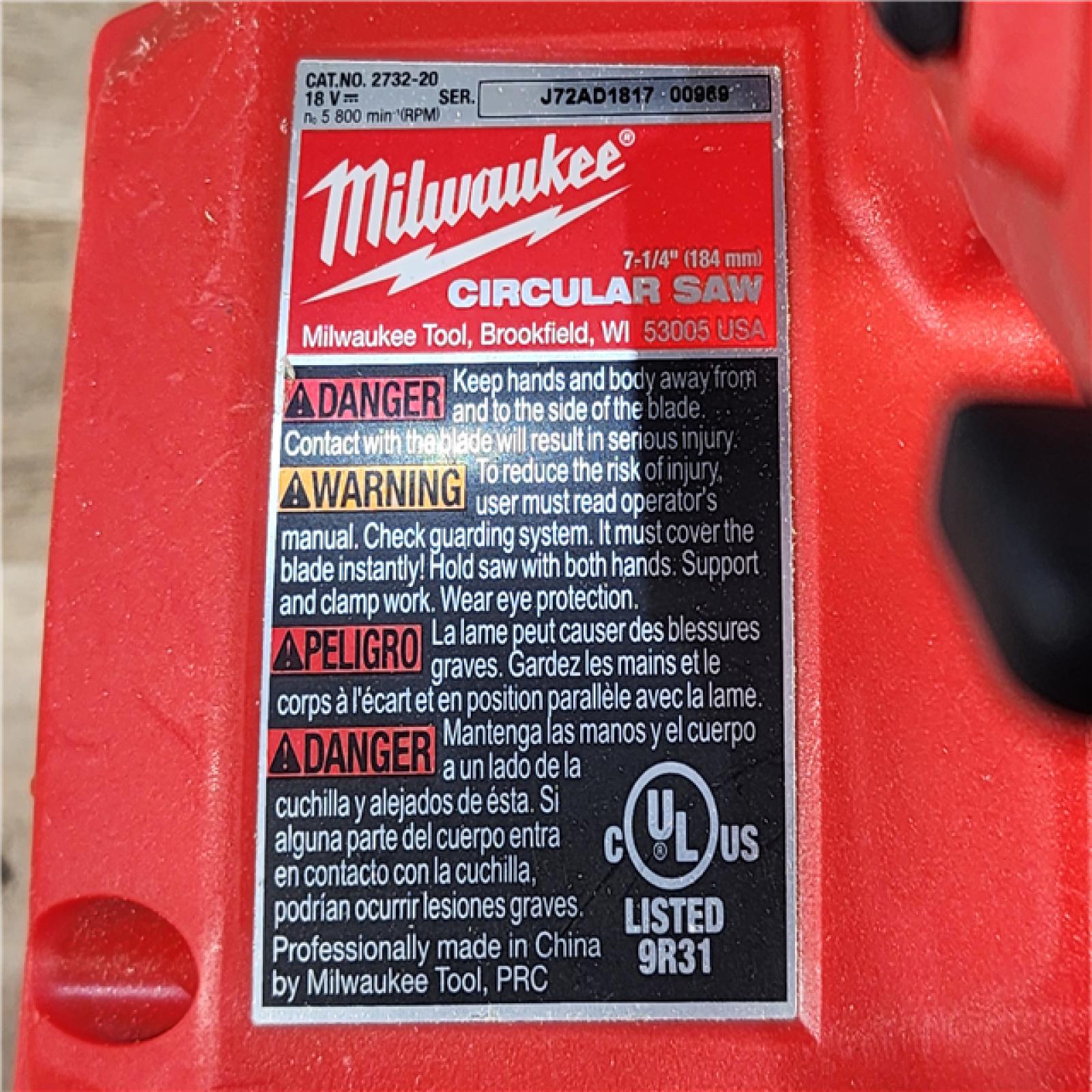 HOUSTON LOCATION - AS-IS M18 FUEL 18V Lithium-Ion Brushless Cordless 7-1/4 in. Circular Saw (Tool-Only)