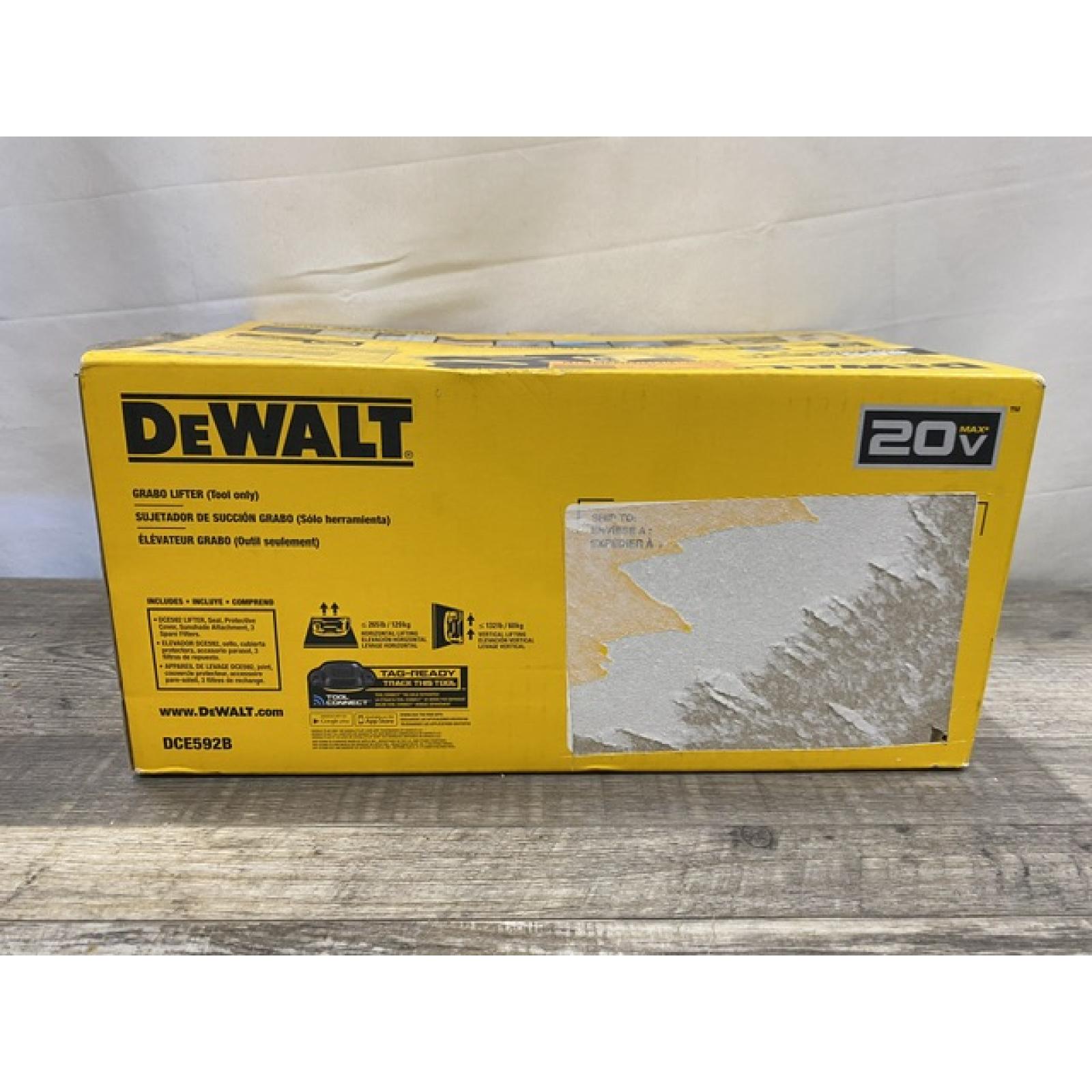 NEW - DEWALT 20-Volt Max Cordless GRABO Lifter (Tool Only)