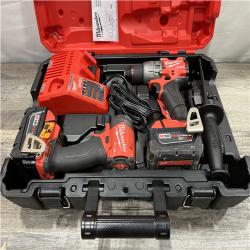 AS-IS Milwaukee FUEL 18V Lithium-Ion Brushless Cordless Hammer Drill and Impact Driver Combo Kit