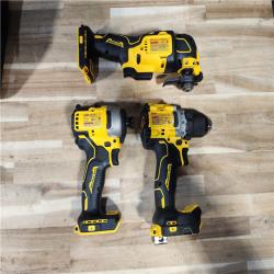 HOUSTON LOCATION - AS-IS DEWALT ATOMIC 20-Volt Lithium-Ion Cordless Brushless (3-Tool) Combo Kit