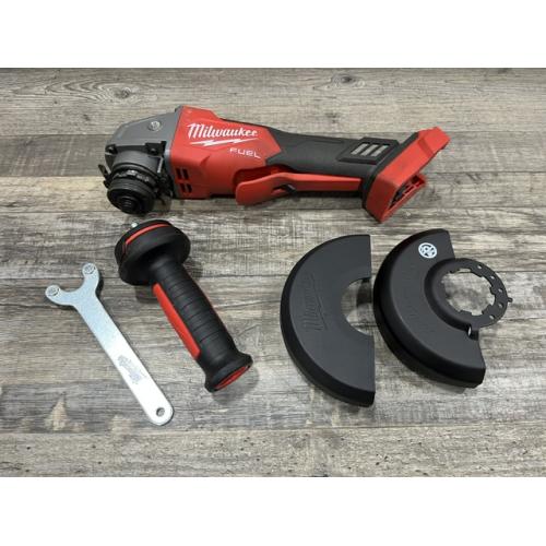 AS-IS Milwaukee FUEL 18V Lithium-Ion Brushless Cordless 4-1/2 in./5 in. Grinder w/Paddle Switch (Tool-Only)