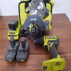 California NEW Ryobi One+ 18V 2-Tool Combo Kit  Includes (2) Batteries & Charger