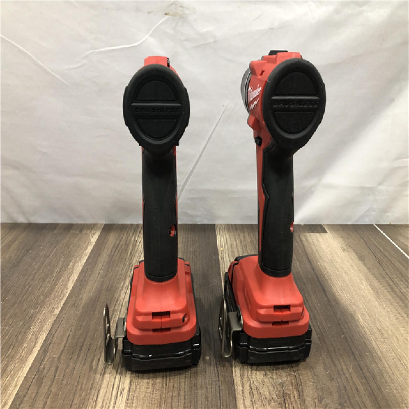 AS-IS Milwaukee 18V Lithium-Ion Brushless Cordless Compact Drill/Impact Combo Kit