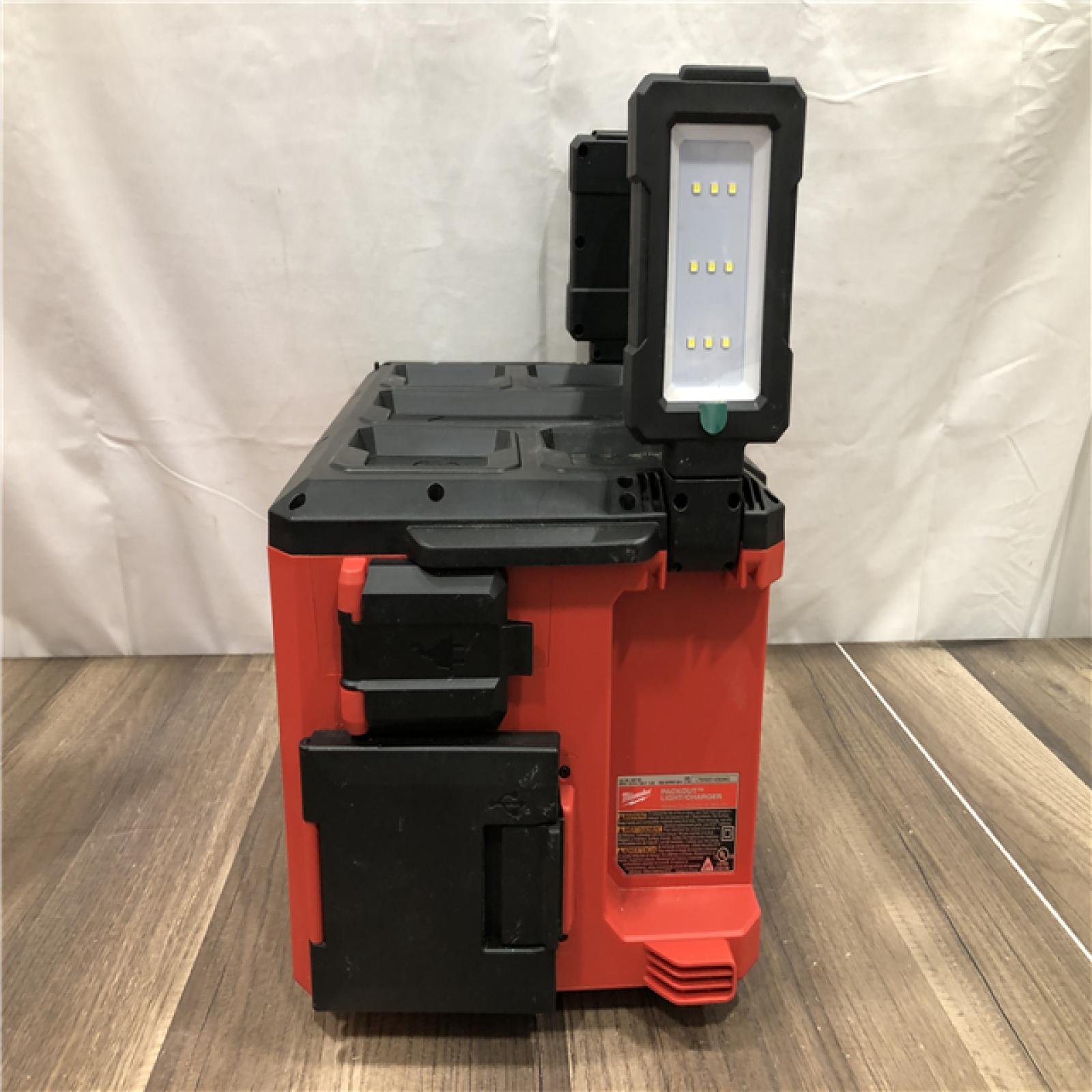 AS-IS Milwaukee 18-Volt Lithium-Ion Cordless PACKOUT 3000 Lumens LED Light with Built-In Charger