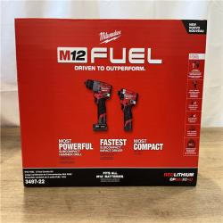 NEW! Milwaukee FUEL 12-Volt Lithium-Ion Brushless Cordless Hammer Drill and Impact Driver Combo Kit