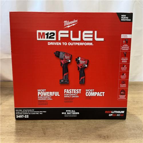 NEW! Milwaukee FUEL 12-Volt Lithium-Ion Brushless Cordless Hammer Drill and Impact Driver Combo Kit