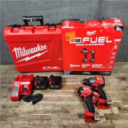 HOUSTON LOCATION - AS-IS (APPEARS LIKE NEW) Milwaukee FUEL 18V Lithium-Ion Brushless Cordless Hammer Drill and Impact Driver Combo Kit