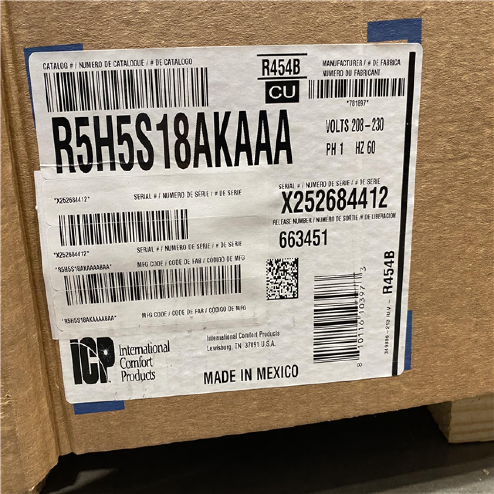 DALLAS LOCATION- Smartcomfort® By Carrier 1.5 Ton 14.3 Seer2 Heat Pump - 454b Refrigerant