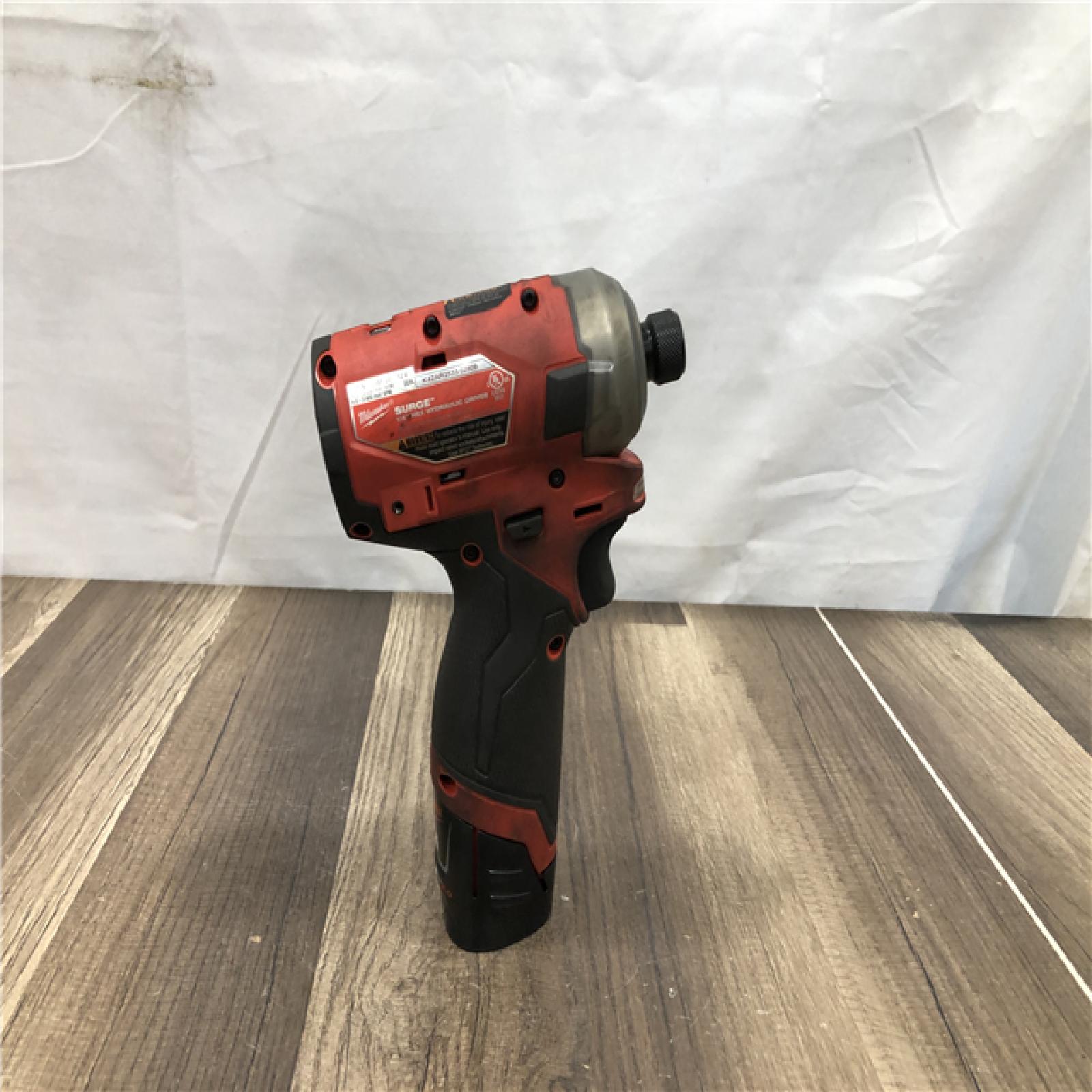 AS-IS Milwaukee FUEL SURGE 12V Lithium-Ion Brushless Cordless 1/4 in. Hex Impact Driver Compact Kit