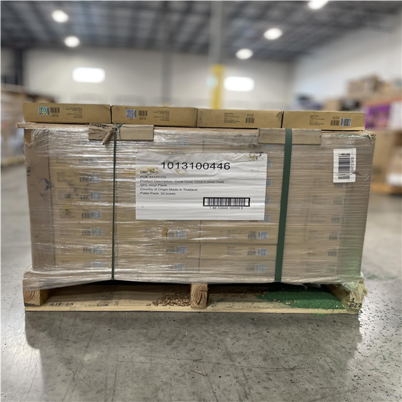 DALLAS LOCATION- HOME DECORATORS COLLECTION Coral Cove Hickory 12 MIL x 7 in. W x 48 in. L Vinyl Plank Flooring PALLET (36 CASES)