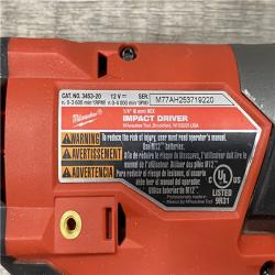 AS-IS Milwaukee FUEL 12-Volt Lithium-Ion Brushless Cordless Hammer Drill and Impact Driver Combo Kit