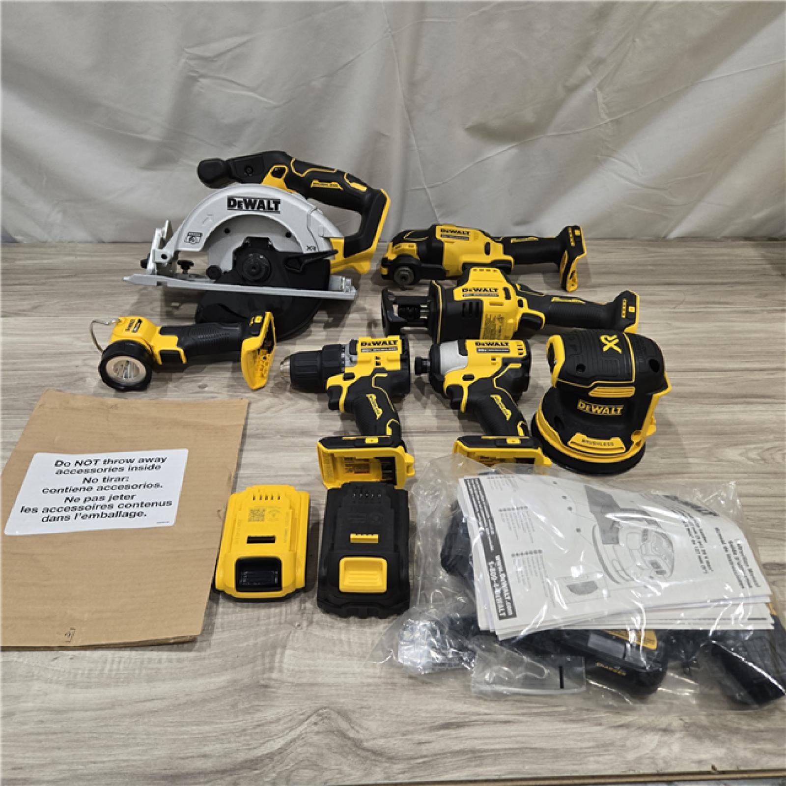 AS-IS DEWALT 20V MAX Cordless 7-Tool Combo Kit