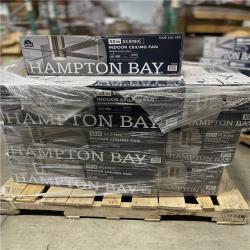 DALLAS LOCATION - Hampton Bay Scenic 52 in. Integrated LED Indoor Brushed Nickel Hugger Ceiling Fan- (14 UNITS)