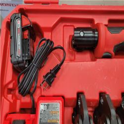 CALIFORNIA AS-IS MILWAUKEE M18 SHORT THROW PRESS TOOL W/ VIEGA PUREFLOW JAWS