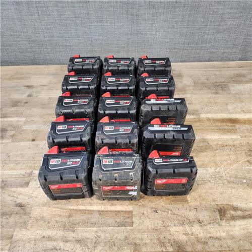 HOUSTON LOCATION - AS-IS MILWAUKEE BATTERY PACK QTY - 15
