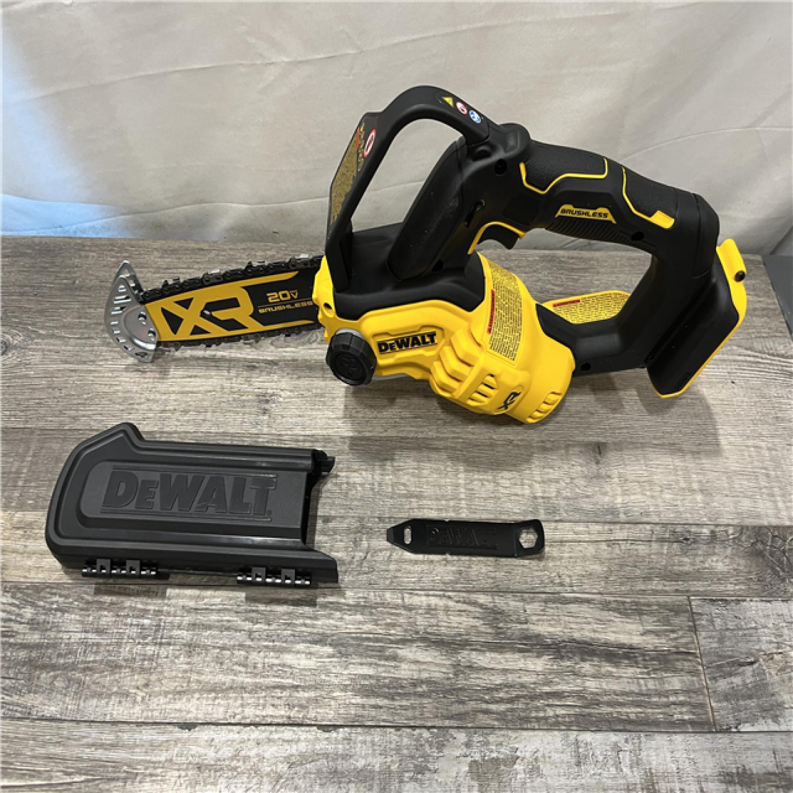 AS-IS DEWALT 20V MAX 8 in. Brushless Cordless Battery Powered Pruning Chainsaw (Tool Only)