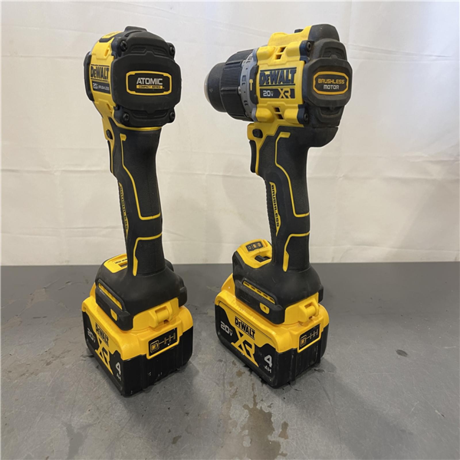 AS-IS - DEWALT 20V MAX XR Hammer Drill and ATOMIC Impact Driver 2 Tool Cordless Combo Kit