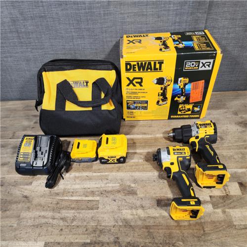 HOUSTON LOCATION - AS-IS DEWALT 20V MAX XR Lithium-Ion Cordless 2-Tool Combo Kit with (2) Batteries and Charger