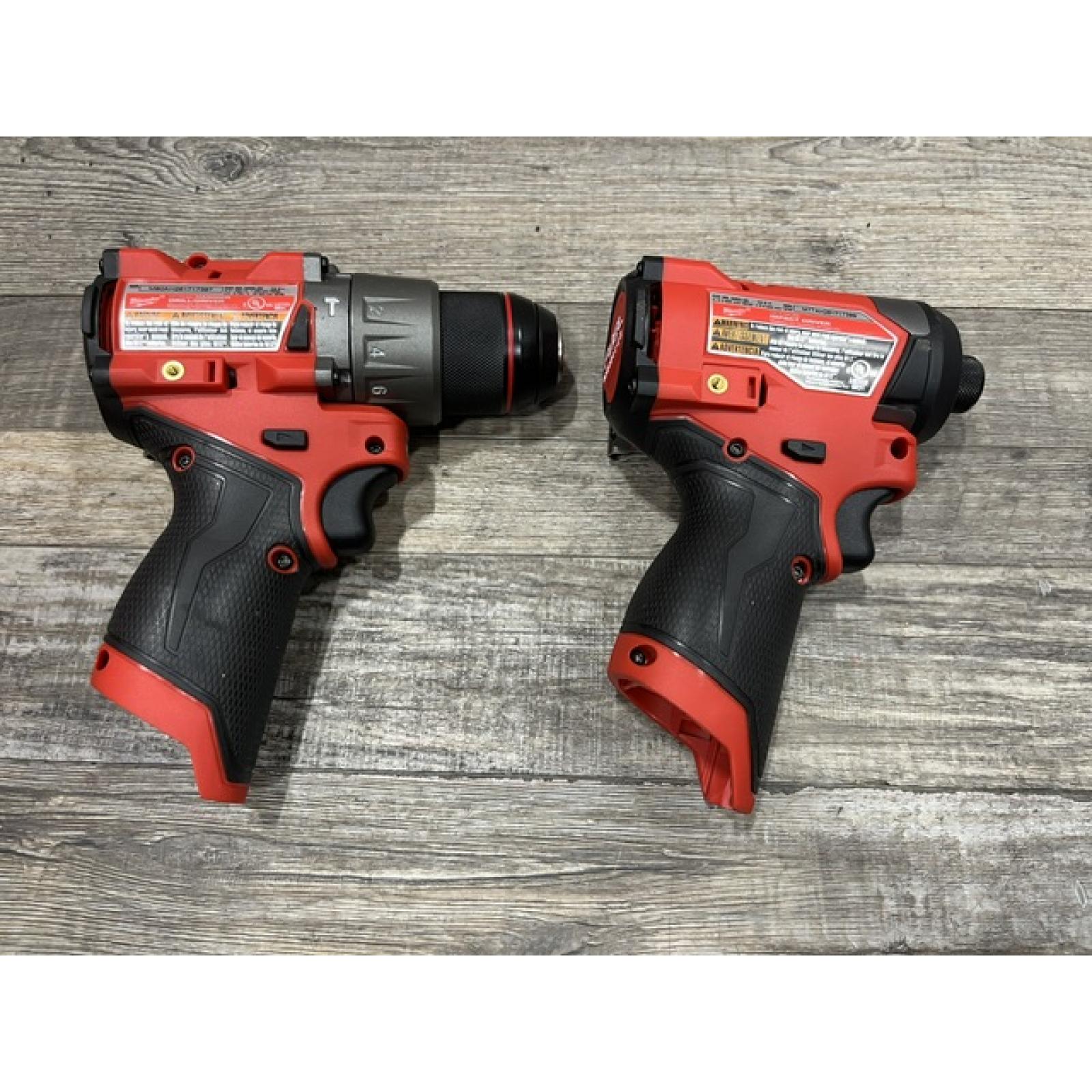 AS-IS Milwaukee FUEL 12-Volt Lithium-Ion Brushless Cordless Hammer Drill and Impact Driver Combo Kit