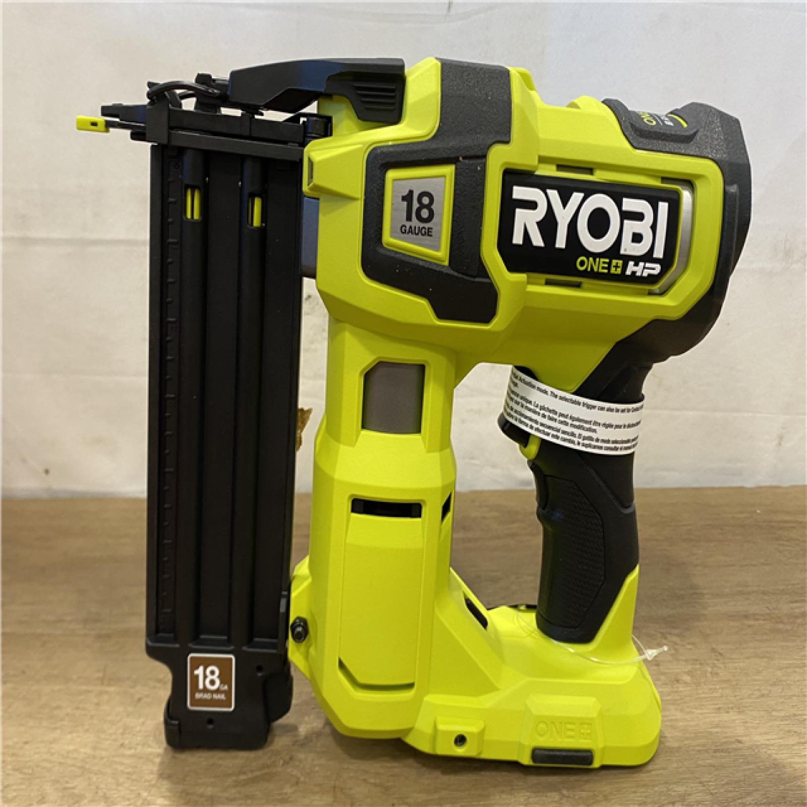 AS-IS RYOBI ONE+ HP 18V 18-Gauge Brushless Cordless AirStrike Brad Nailer (Tool Only)