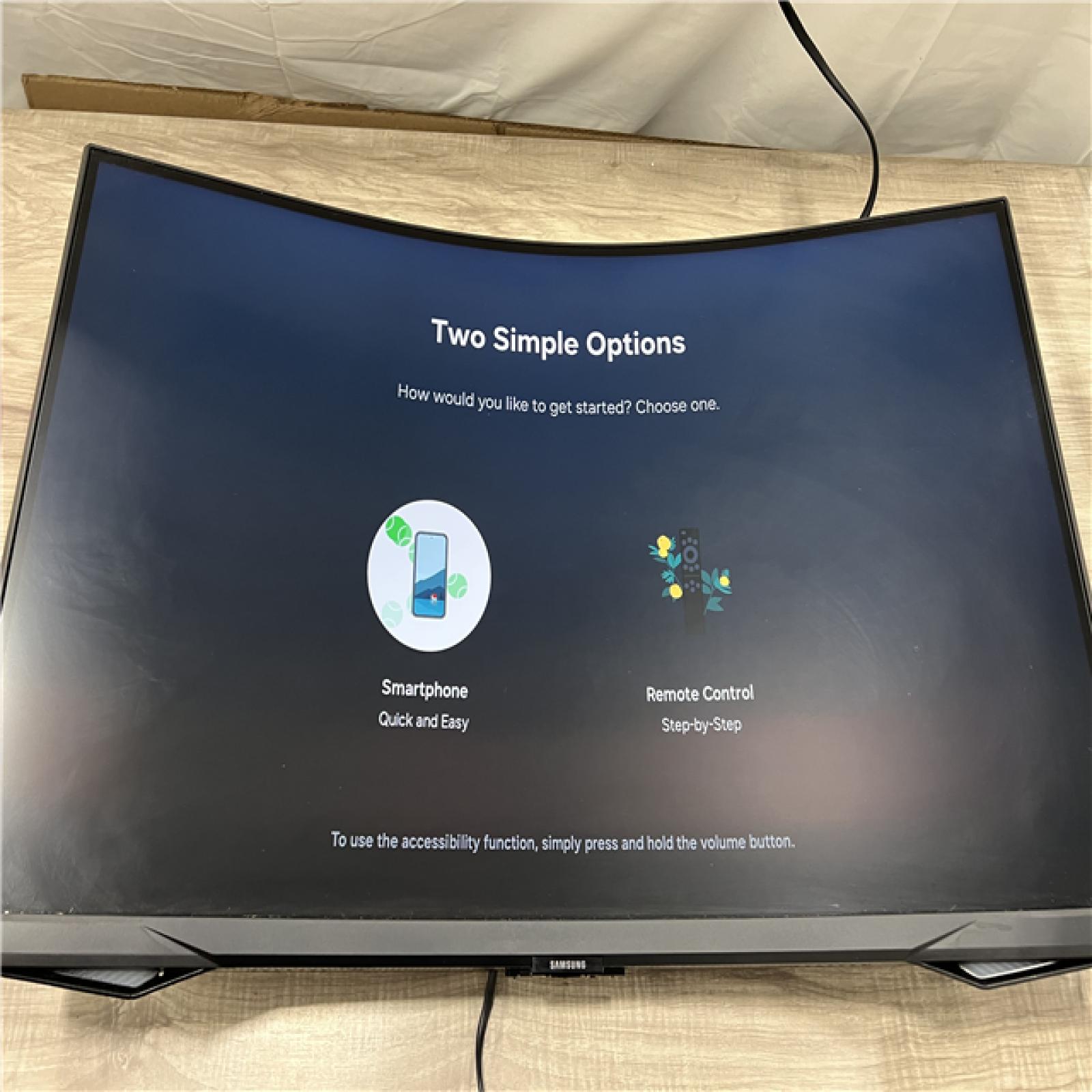 AS-IS Samsung LS32BG650ENXGO 32 1440p HDR 240 Hz Curved Gaming Monitor