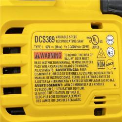 AS-IS DEWALT FLEXVOLT 60V MAX Cordless Brushless Reciprocating Saw (Tool Only)