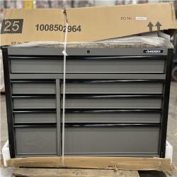 DALLAS LOCATION- AS-IS HUSKY Heavy-Duty 52 in. W x 20 in. D 9-Drawer Matte Gray Rolling Tool Cabinet