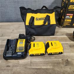 HOUSTON LOCATION - AS-IS Dewalt DCK225D2 20V MAX ATOMIC Brushless Compact Lithium-Ion 1/2 in. Cordless Drill Driver and 1/4 in. Impact Driver Combo Kit with 2 Batteries 2 Ah