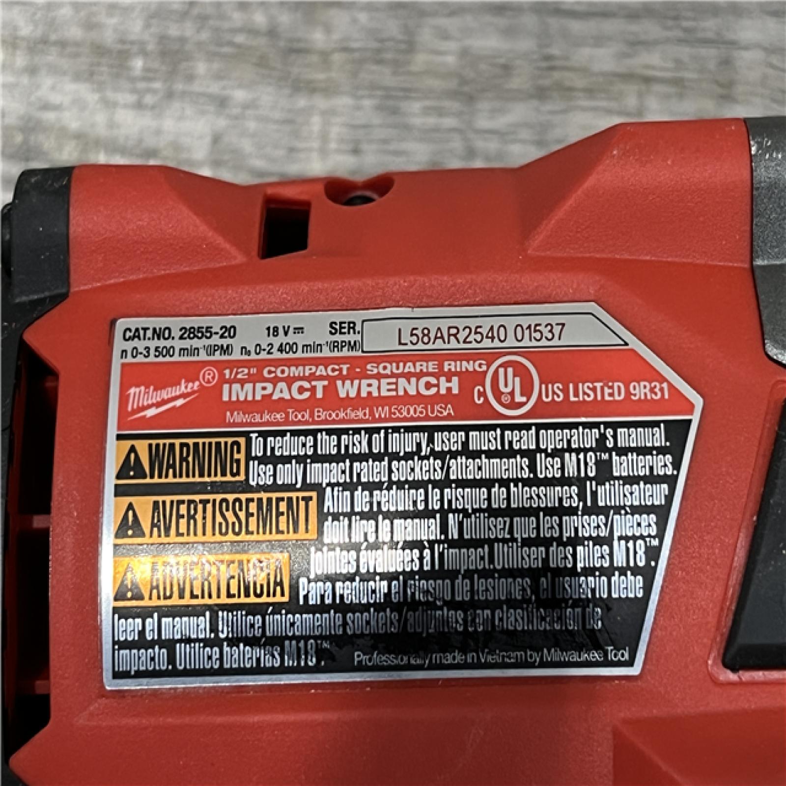 AS-IS Milwaukee FUEL GEN-3 18V Lithium-Ion Brushless Cordless 1/2 in. Compact Impact Wrench with Friction Ring (Tool-Only)