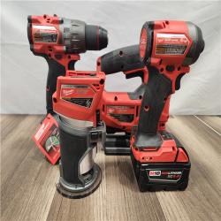 AS-IS- Good - M18 FUEL 18V Lithium-Ion Brushless Cordless Combo Kit  with Two 5.0 Ah Batteries  1 Charger 1 Tool Bag