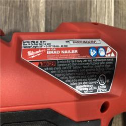 AS-IS Milwaukee FUEL 18-Volt Lithium-Ion Brushless Cordless Gen II 18-Gauge Brad Nailer (Tool-Only)