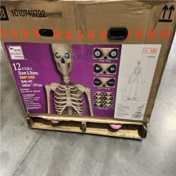 DALLAS LOCATION - AS-IS Home Accents Holiday 12 ft. Grave & Bones Giant-Sized Skelly with LifeEyes™ LCD Eyes H5