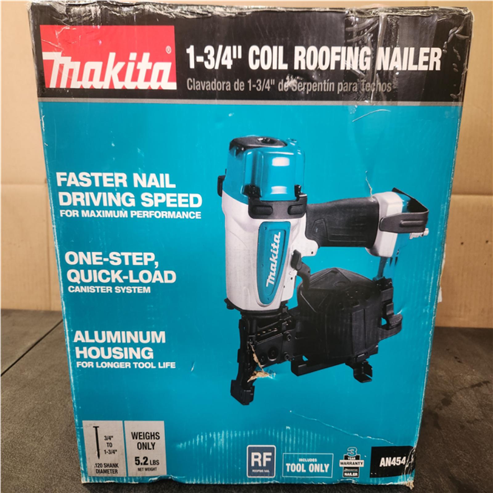 Phoenix NEW Makita Pneumatic 1-3/4 in. 15 Degree Coil Corded Roofing Nailer