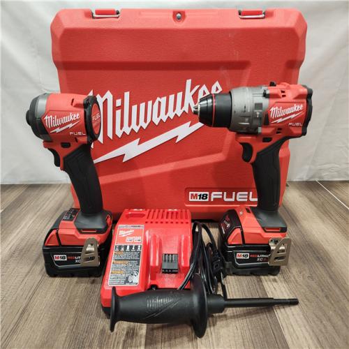 AS-IS- MILWAUKEE FUEL 18V Lithium-Ion Brushless Cordless Hammer Drill and Impact Driver Combo Kit