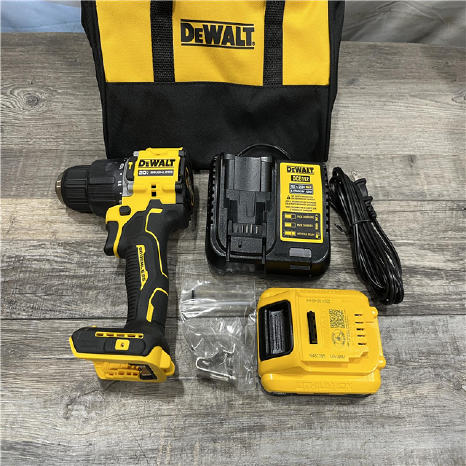 AS-IS DEWALT ATOMIC 20V Cordless 1/2 in. Compact Hammer Drill Kit
