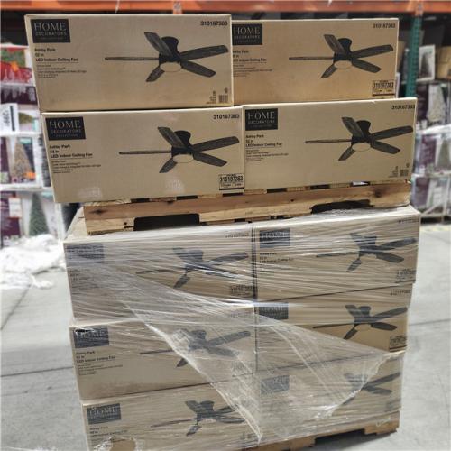 DALLAS LOCATION - Home Decorators Ashby Park 52 Bronze Color-Changing LED Ceiling Fan PALLET-(28 UNITS)