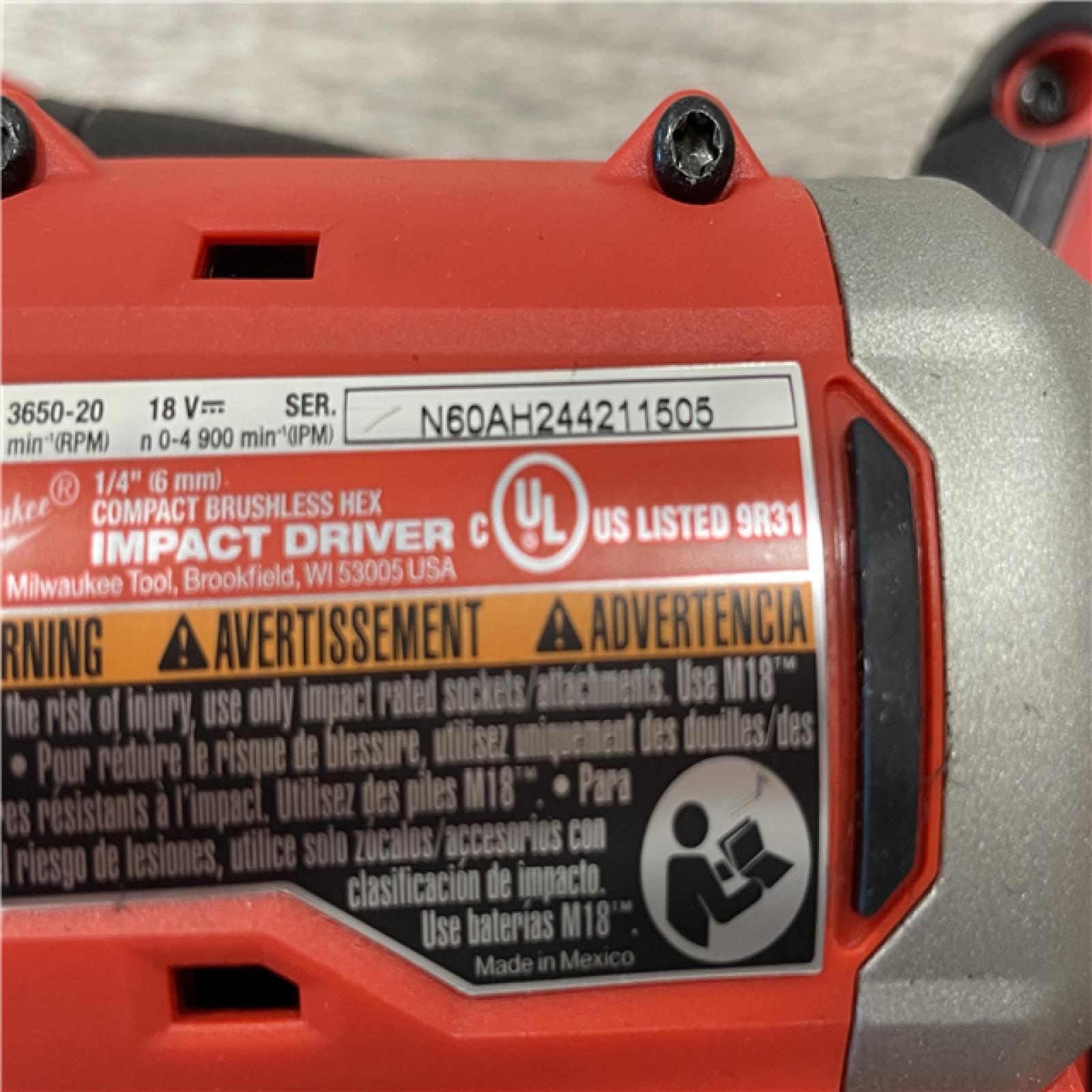 AS-IS Milwaukee 18V Lithium-Ion Brushless Cordless Compact Drill/Impact Combo Kit