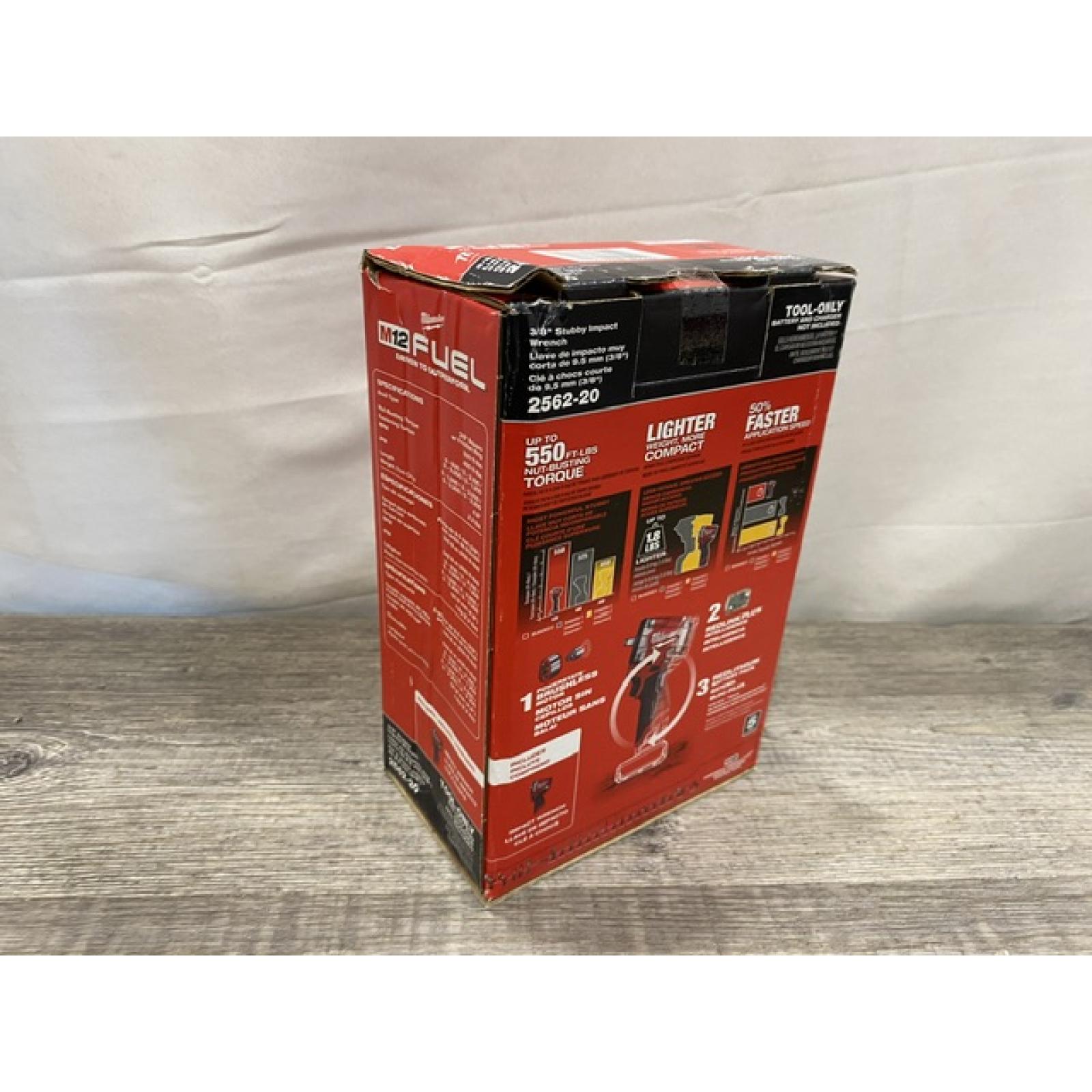 NEW - Milwaukee FUEL 12V Lithium-Ion Brushless Cordless Stubby 3/8 in. Impact Wrench (Tool-Only)