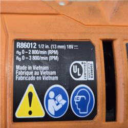 AS-IS RIDGID 18V Brushless Cordless 4-Mode 1/2 in. Mid-Torque Impact Wrench with Friction Ring (Tool Only)