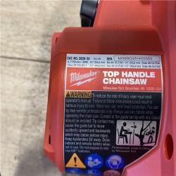 AS-IS Milwaukee FUEL 14 in. 18V Lithium-Ion Brushless Cordless Battery Top Handle Chainsaw (Tool Only)