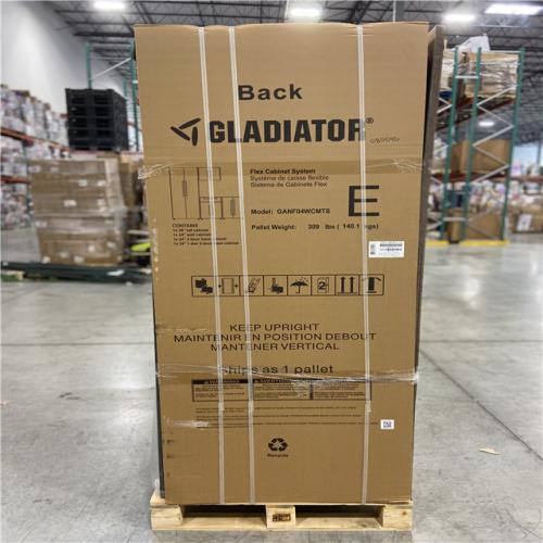 DALLAS LOCATION - Gladiator Flex 78 in W x 75 in H x 19 in D Pre-Assembled 24 Gauge Welded Steel 4-Piece Garage Storage System in Silver Tread