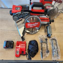 LIKE-NEW- Milwaukee FUEL 18V 10 in. Lithium-Ion Brushless Cordless Dual Bevel Sliding Compound Miter Saw Kit