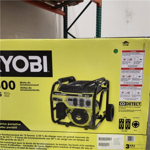 Dallas Location - NEW-  RYOBI 6,500-Watt Gasoline Powered Portable Generator