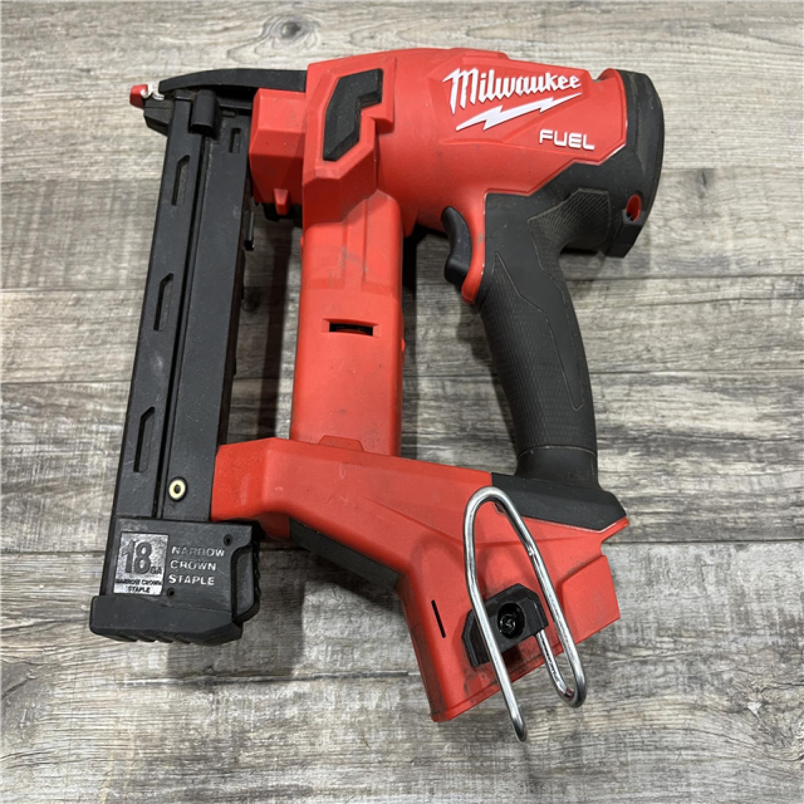 AS-IS Milwaukee FUEL 18-Volt Lithium-Ion Brushless Cordless 18-Gauge 1/4 in. Narrow Crown Stapler (Tool-Only)