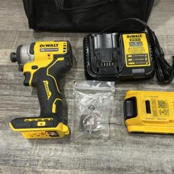 AS-IS DEWALT Atomic 20V Max Lithium-Ion Brushless Cordless Compact 1/4 in. Impact Driver Kit