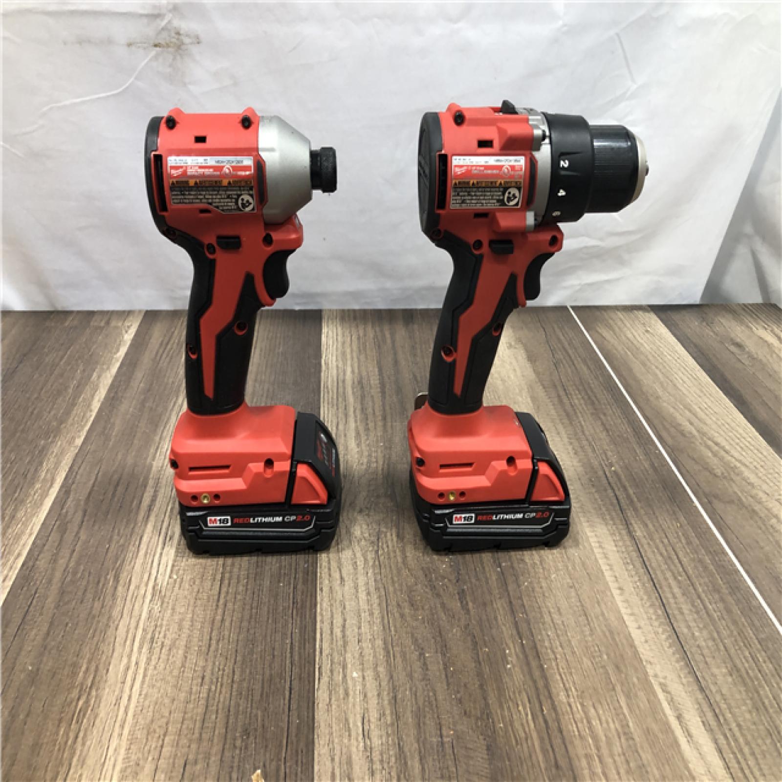 AS-IS Milwaukee 18V Lithium-Ion Brushless Cordless Compact Drill/Impact Combo Kit