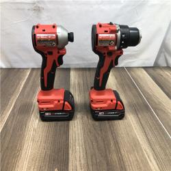 AS-IS Milwaukee 18V Lithium-Ion Brushless Cordless Compact Drill/Impact Combo Kit