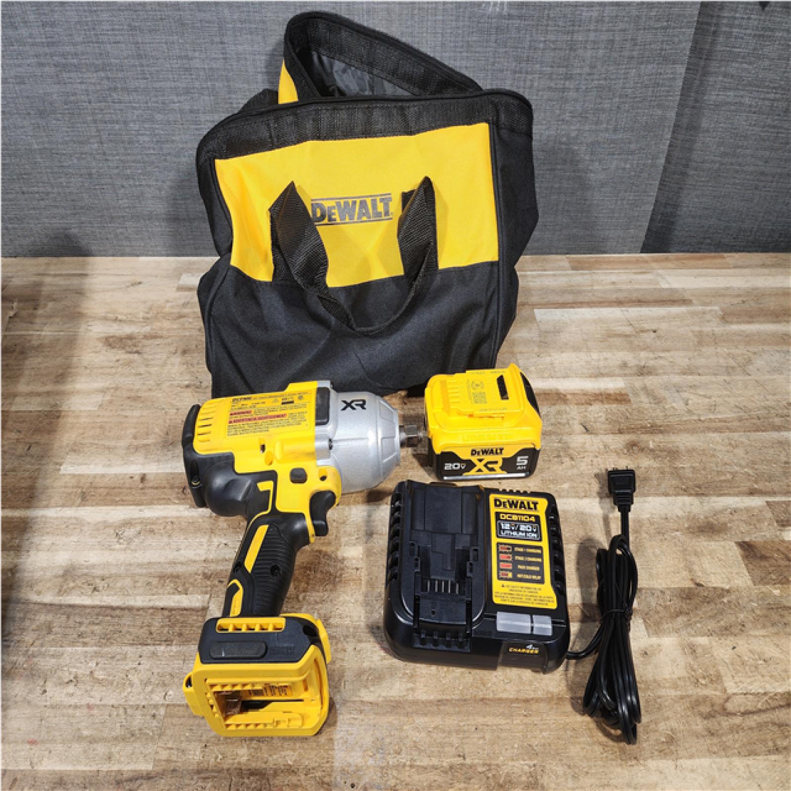 Houston Location AS-IS DEWALT 20V MAX Lithium-Ion Cordless 1/2 in. Impact Wrench Kit